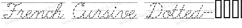French Cursive Dotted字体转换